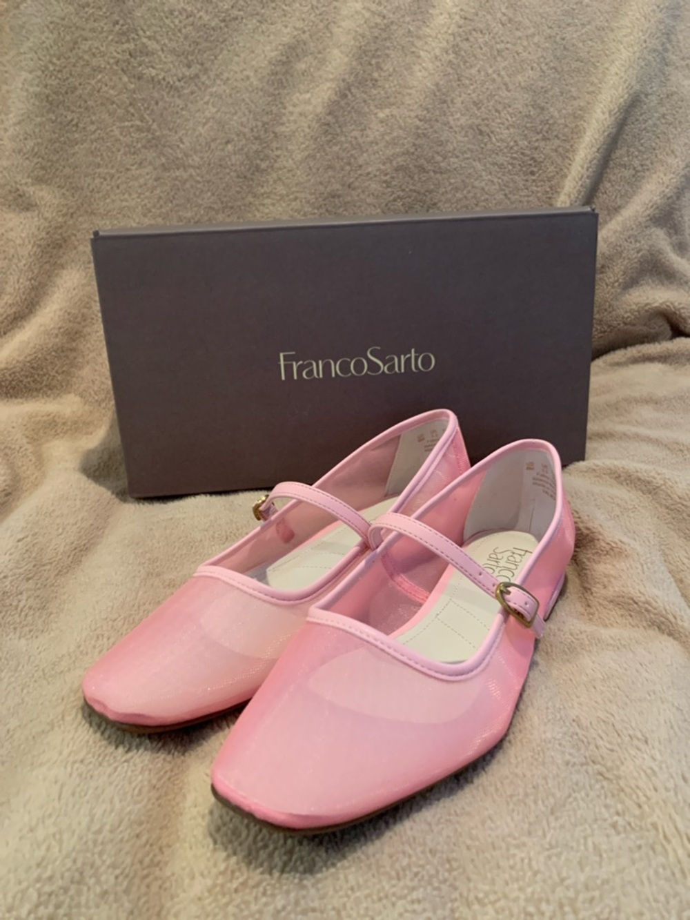 Franco Sarto Pink Mary Jane Flats